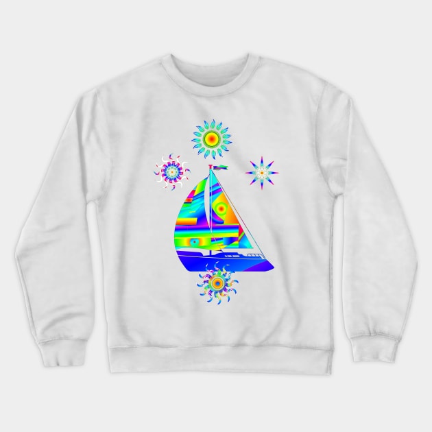 Sailing Boat Crewneck Sweatshirt by icarusismartdesigns